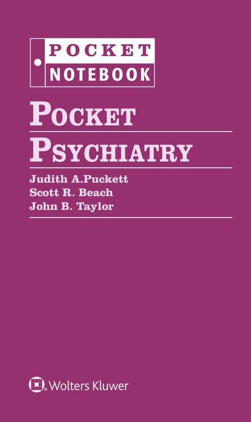 Book cover of Pocket Psychiatry (Pocket Notebook Series)