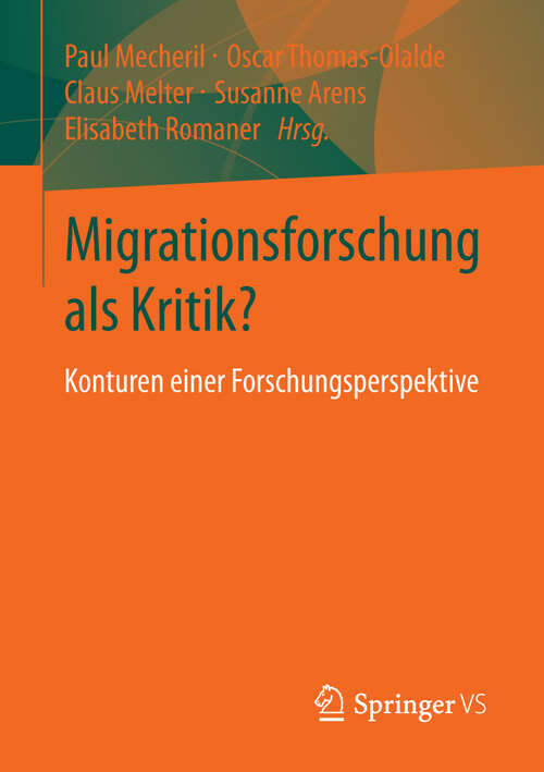 Book cover of Migrationsforschung als Kritik?