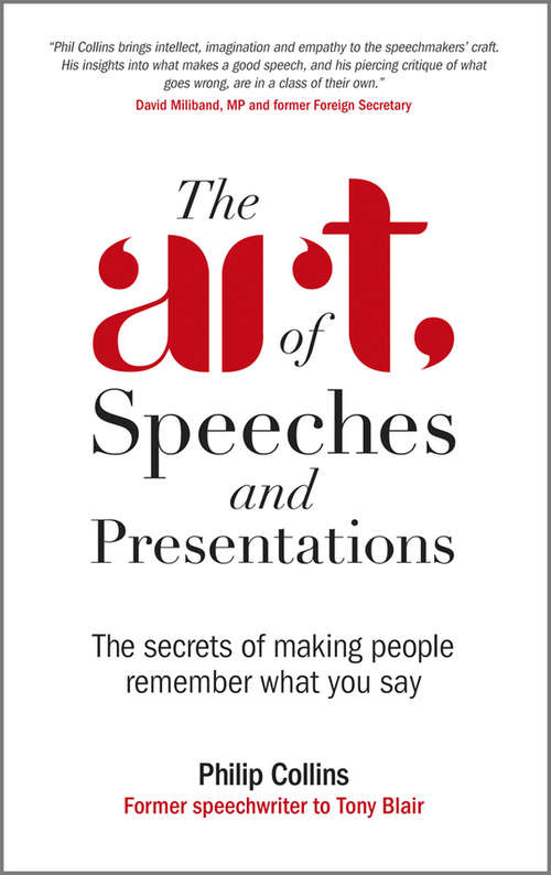 Book cover of The Art of Speeches and Presentations