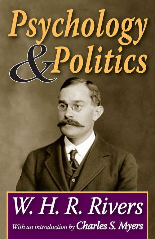 Book cover of Psychology and Politics