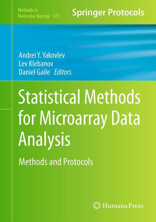 Cover image of Statistical Methods for Microarray Data Analysis