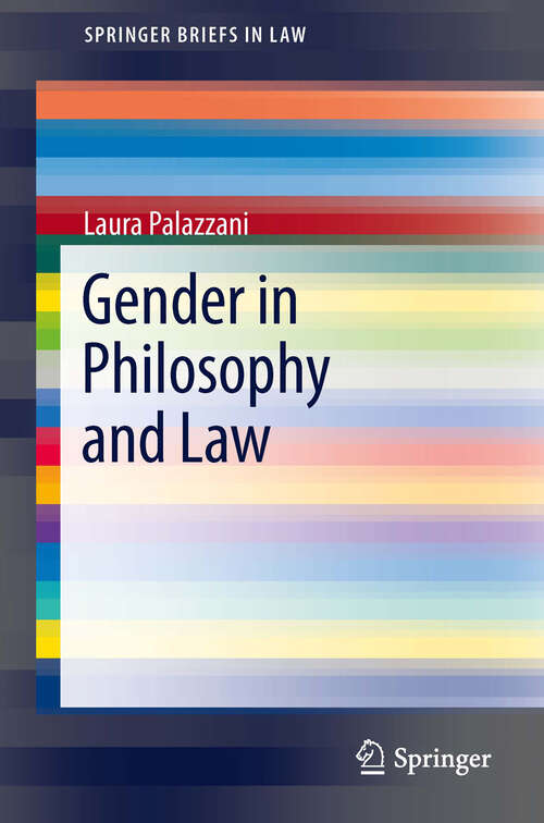 Book cover of Gender in Philosophy and Law