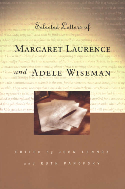Book cover of Selected Letters of Margaret Laurence and Adele Wiseman