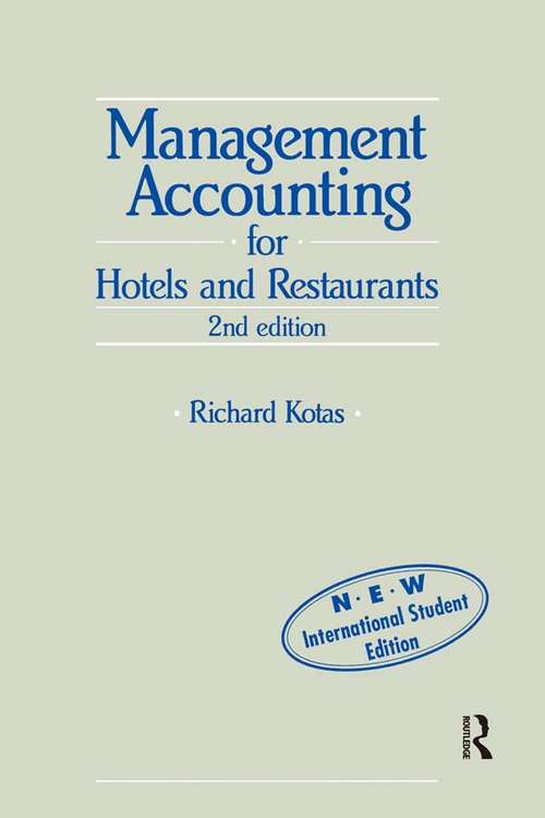 Book cover of Management Accounting for Hotels and Restaurants (2)