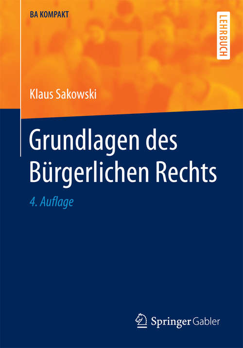 Book cover of Grundlagen des Bürgerlichen Rechts
