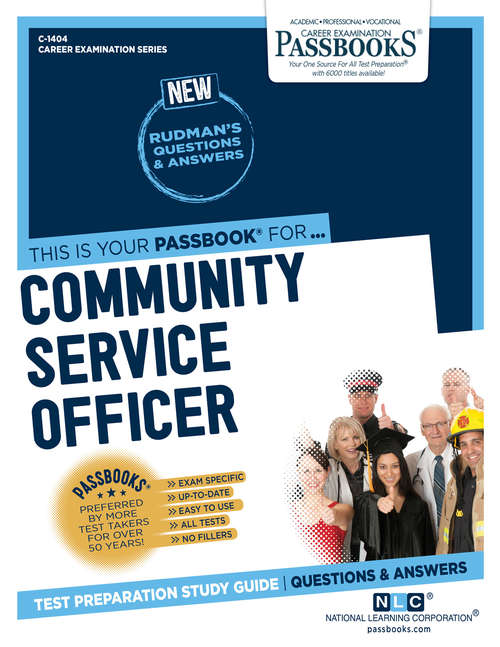 Book cover of Community Service Officer: Passbooks Study Guide (Career Examination Series: C-1404)