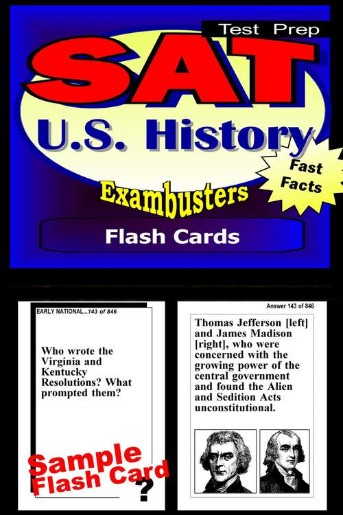 SAT Test Prep Flash Cards: U.S. History (Exambusters SAT II Workbook #12)