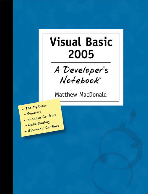 Book cover of Visual Basic 2005: A Developer's Notebook