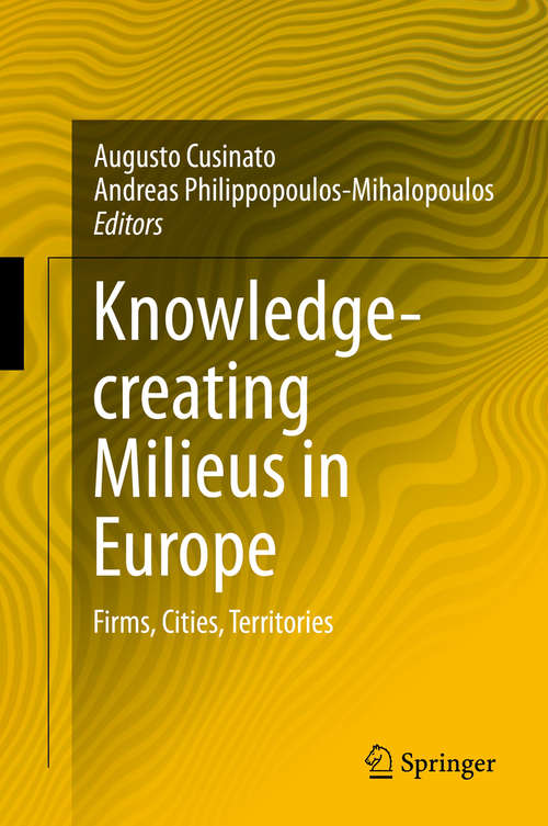 Book cover of Knowledge-creating Milieus in Europe