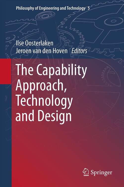 Book cover of The Capability Approach, Technology and Design