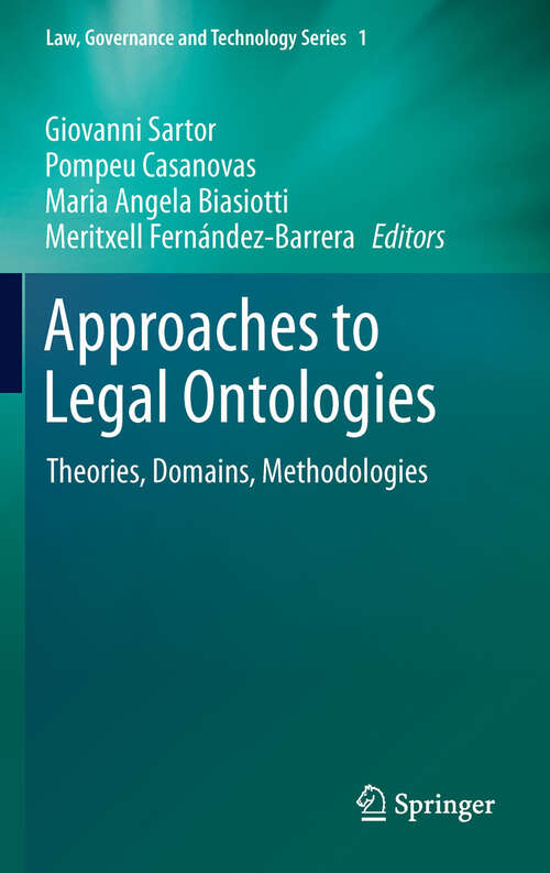 Book cover of Approaches to Legal Ontologies