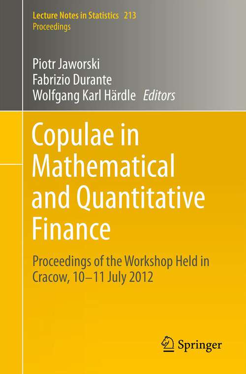 Book cover of Copulae in Mathematical and Quantitative Finance