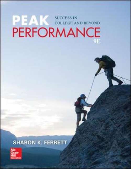 Book cover of Peak Performance: Success In College And Beyond (Ninth Edition)