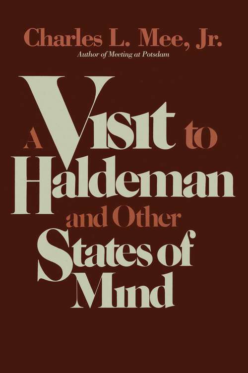 Book cover of Visit to Haldeman and Other States of Mind