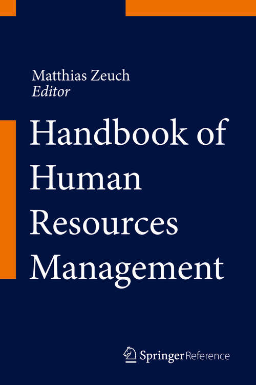 Book cover of Handbook of Human Resources Management