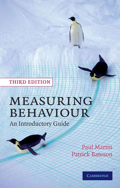 Book cover of Measuring Behaviour: An Introductory Guide (Third Edition)