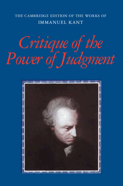 Book cover of Critique of the Power of Judgment