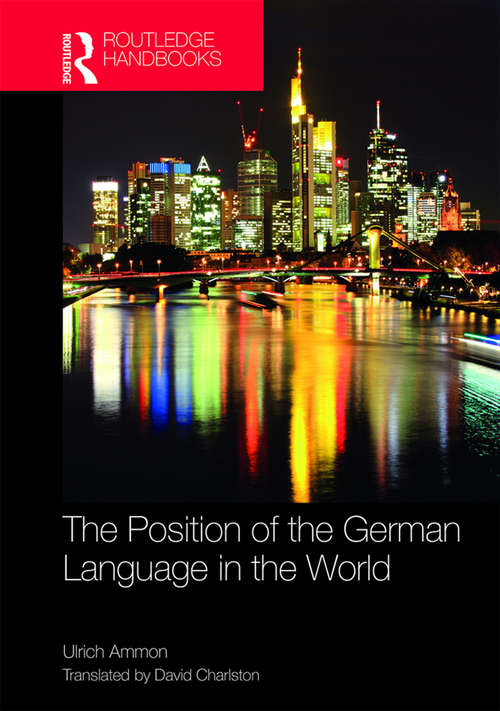 Book cover of The Position of the German Language in the World (2)