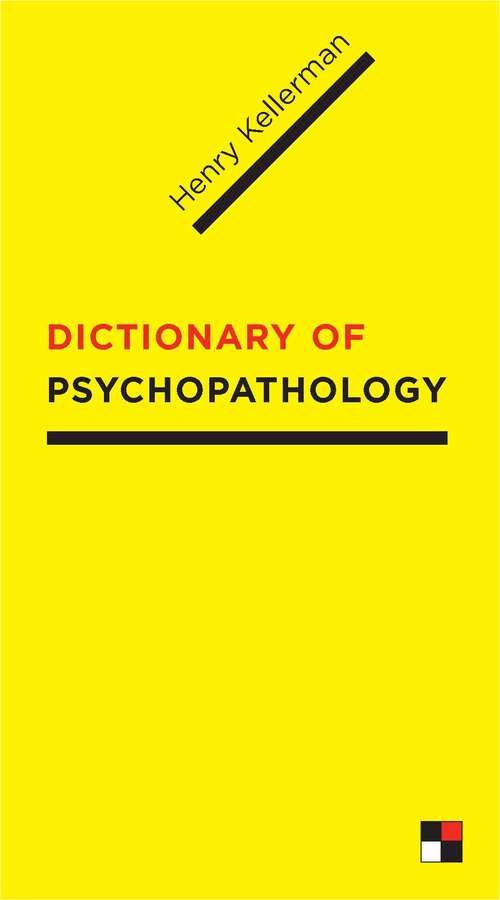 Book cover of Dictionary of Psychopathology