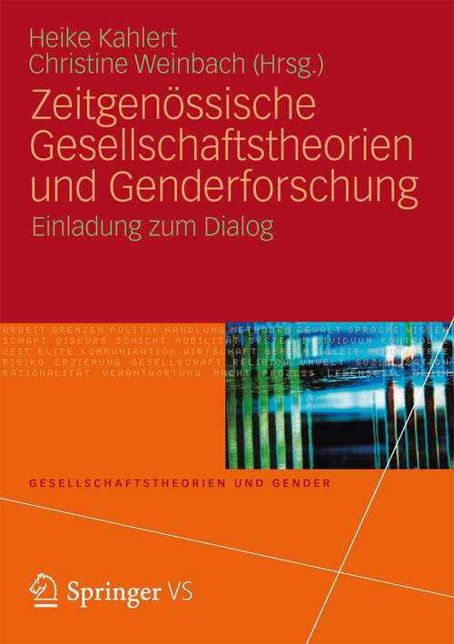 Book cover of Zeitgenössische Gesellschaftstheorien und Genderforschung