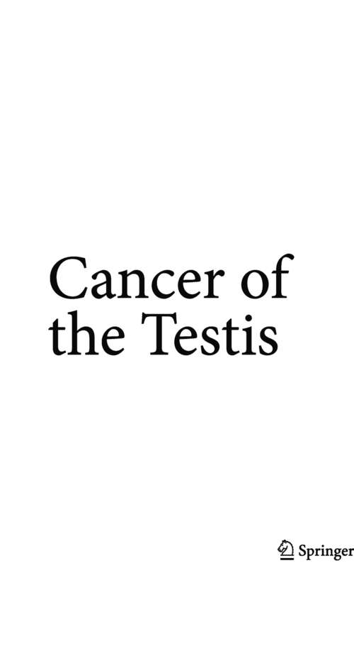 Book cover of Cancer of the Testis