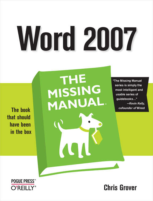 Book cover of Word 2007: The Missing Manual
