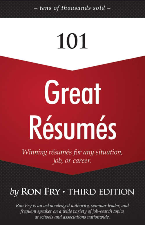 Book cover of 101 Great Résumés
