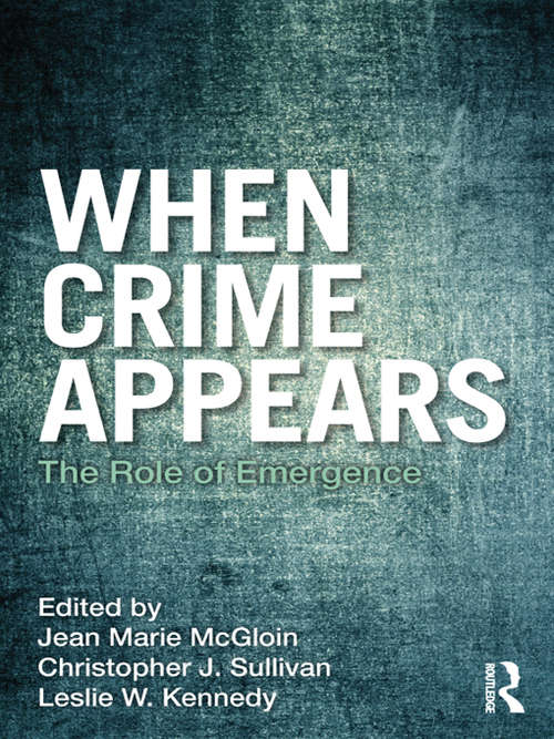 Book cover of When Crime Appears: The Role of Emergence