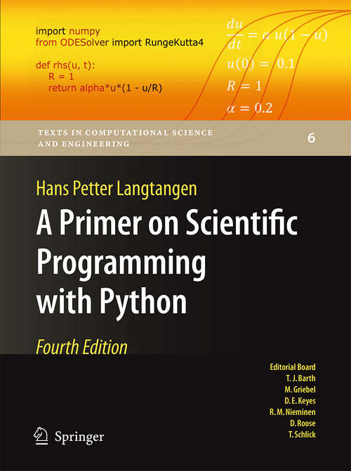 Book cover of A Primer on Scientific Programming with Python