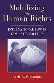 Book cover of Mobilizing for Human Rights: International Law in Domestic Politics