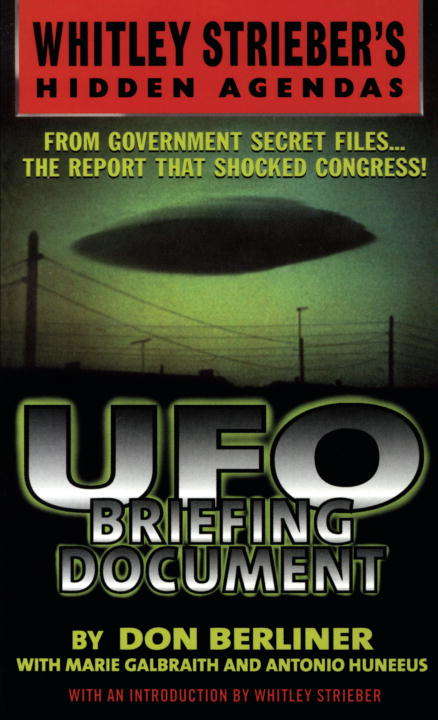 Book cover of UFO Briefing Document: The Best Available Evidence