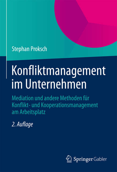 Book cover of Konfliktmanagement im Unternehmen