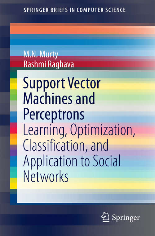 Book cover of Support Vector Machines and Perceptrons