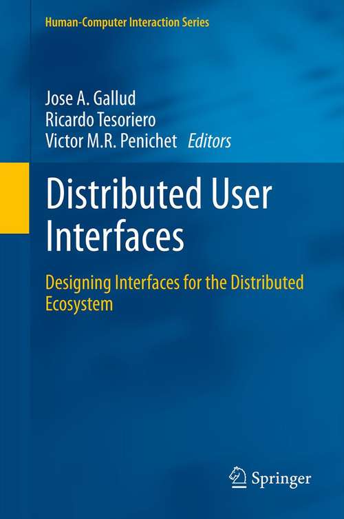 Book cover of Distributed User Interfaces