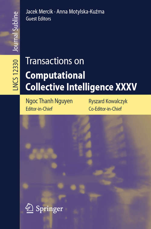 Book cover of Transactions on Computational Collective Intelligence XXXV (1st ed. 2020) (Lecture Notes in Computer Science #12330)