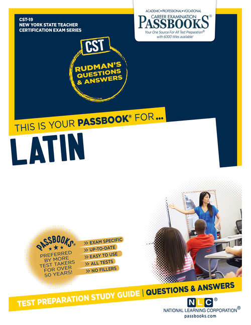 Book cover of Latin: Passbooks Study Guide (New York State Teacher Certification Examination Series (NYSTCE))