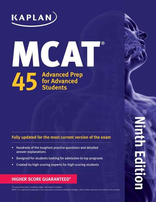 Book cover of Kaplan MCAT 45: Advanced Prep For Advanced Students