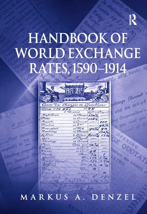 Book cover of Handbook of World Exchange Rates, 1590–1914