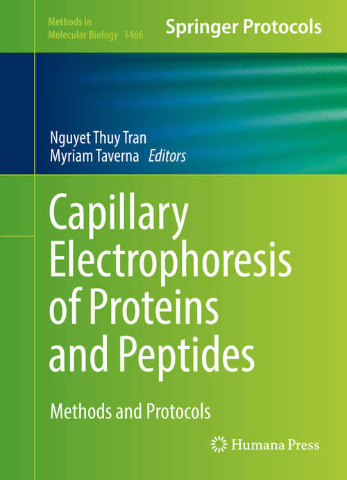 Book cover of Capillary Electrophoresis of Proteins and Peptides
