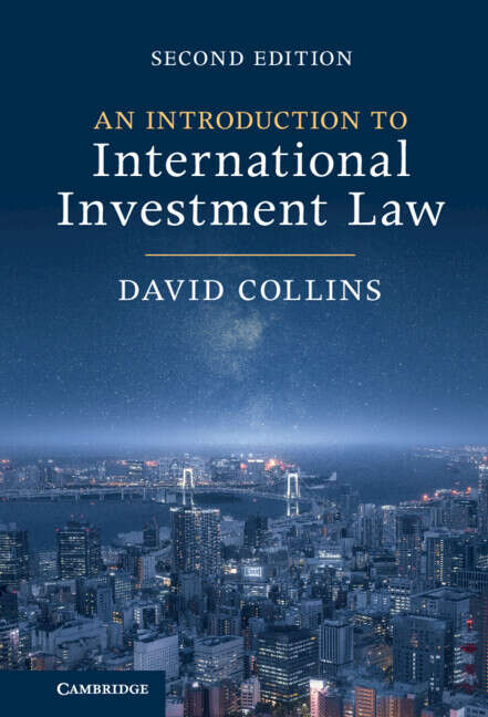 Book cover of An Introduction to International Investment Law