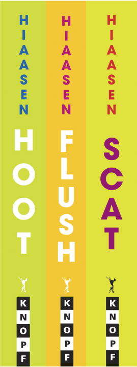 Book cover of Carl Hiaasen for Kids: Hoot, Flush, Scat