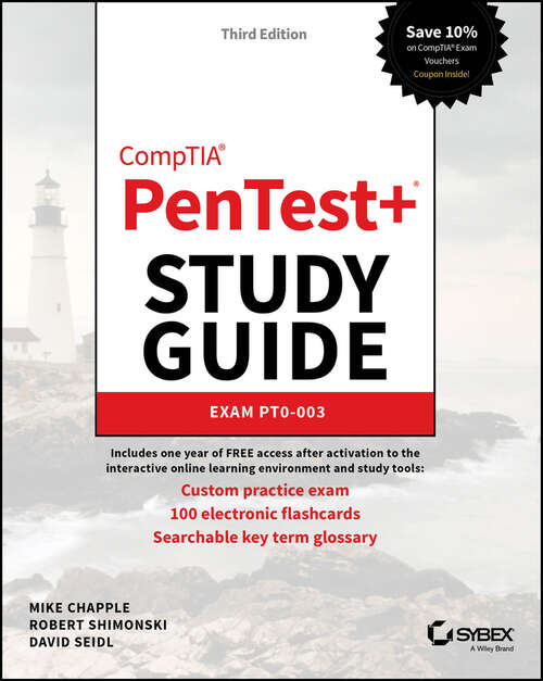 Book cover of CompTIA PenTest+ Study Guide: Exam PT0-003 (Sybex Study Guide)
