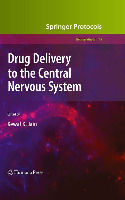 Book cover of Drug Delivery to the Central Nervous System