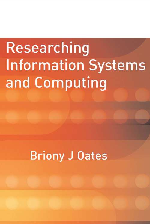 Book cover of Researching Information Systems and Computing