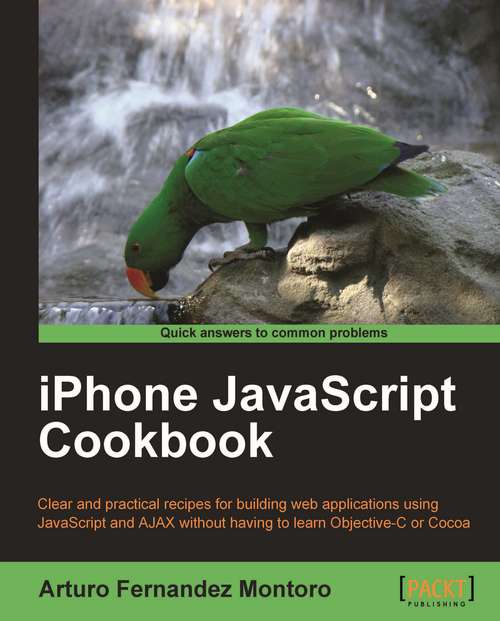 Book cover of iPhone JavaScript Cookbook