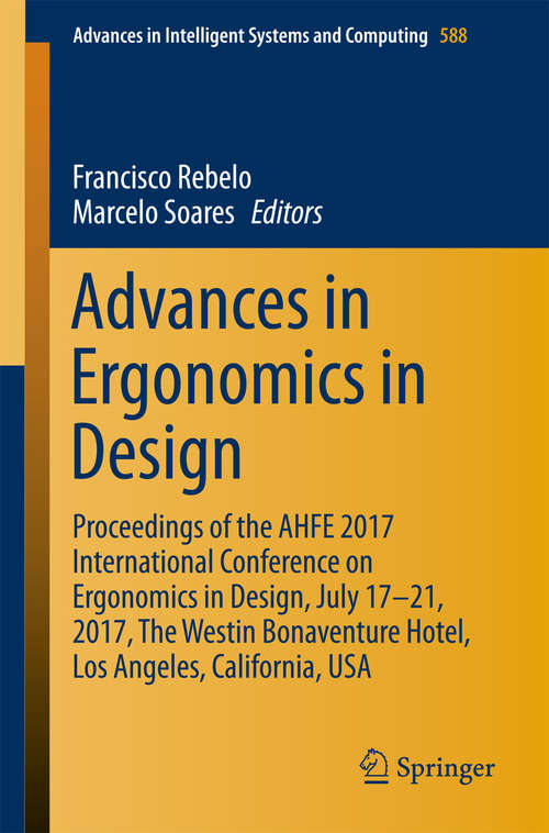 Book cover of Advances in Ergonomics in Design