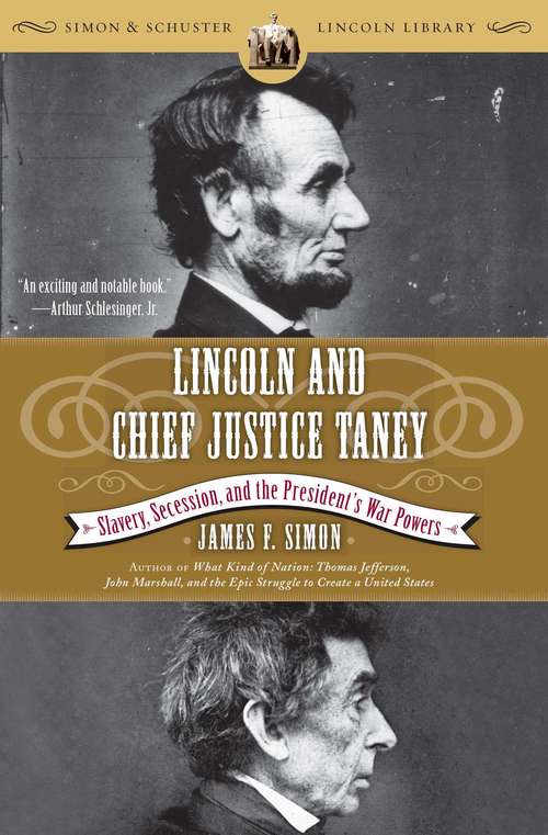 Book cover of Lincoln and Chief Justice Taney