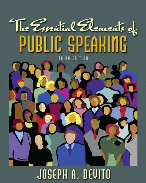 Book cover of The Essential Elements of Public Speaking (3rd edition)