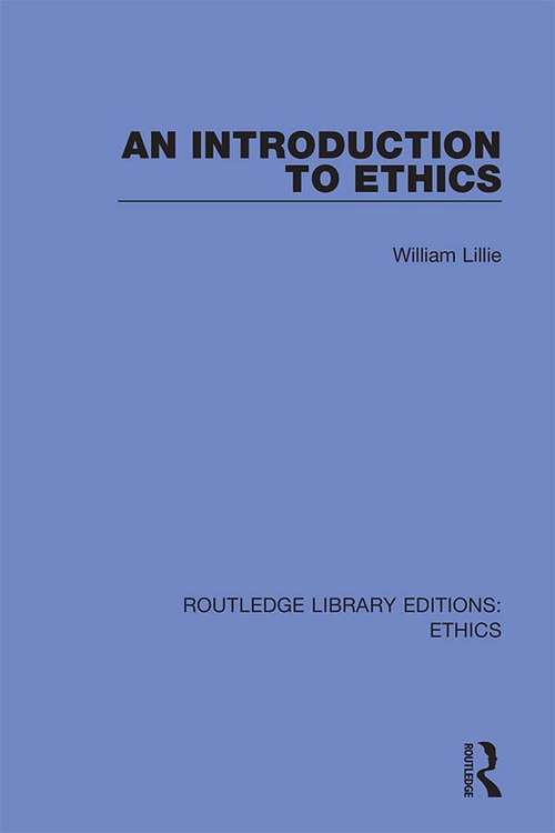 Cover image of An Introduction to Ethics