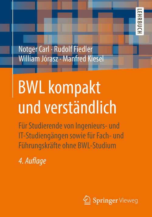 Book cover of BWL kompakt und verständlich